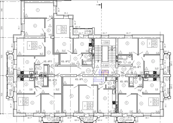 Планировка 1 комн. в ЖК "Престиж"
