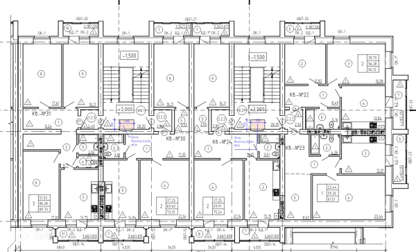 Планировка 1 комн. в ЖК "Престиж"