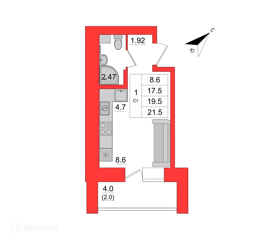 Фото квартиры в ЖК по улице Центральная