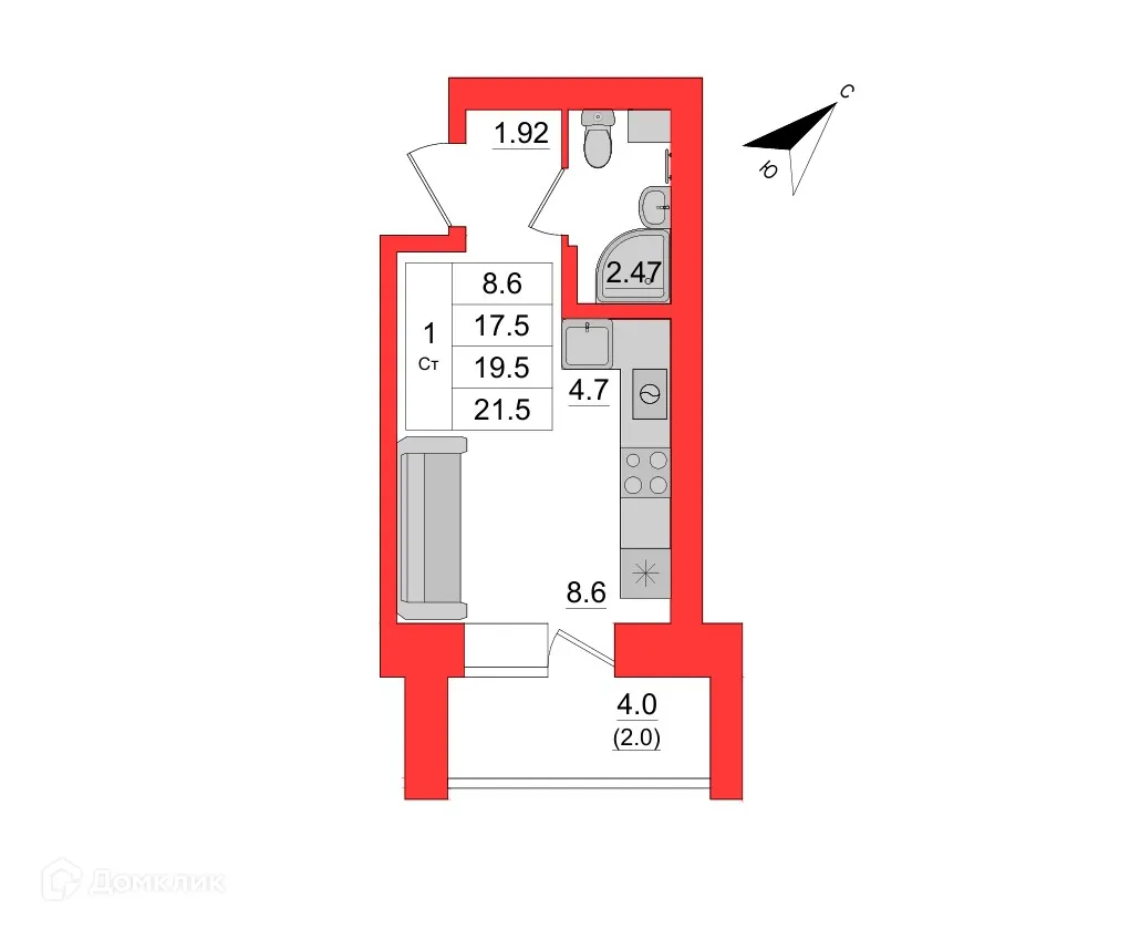 Фото квартиры в ЖК по улице Центральная