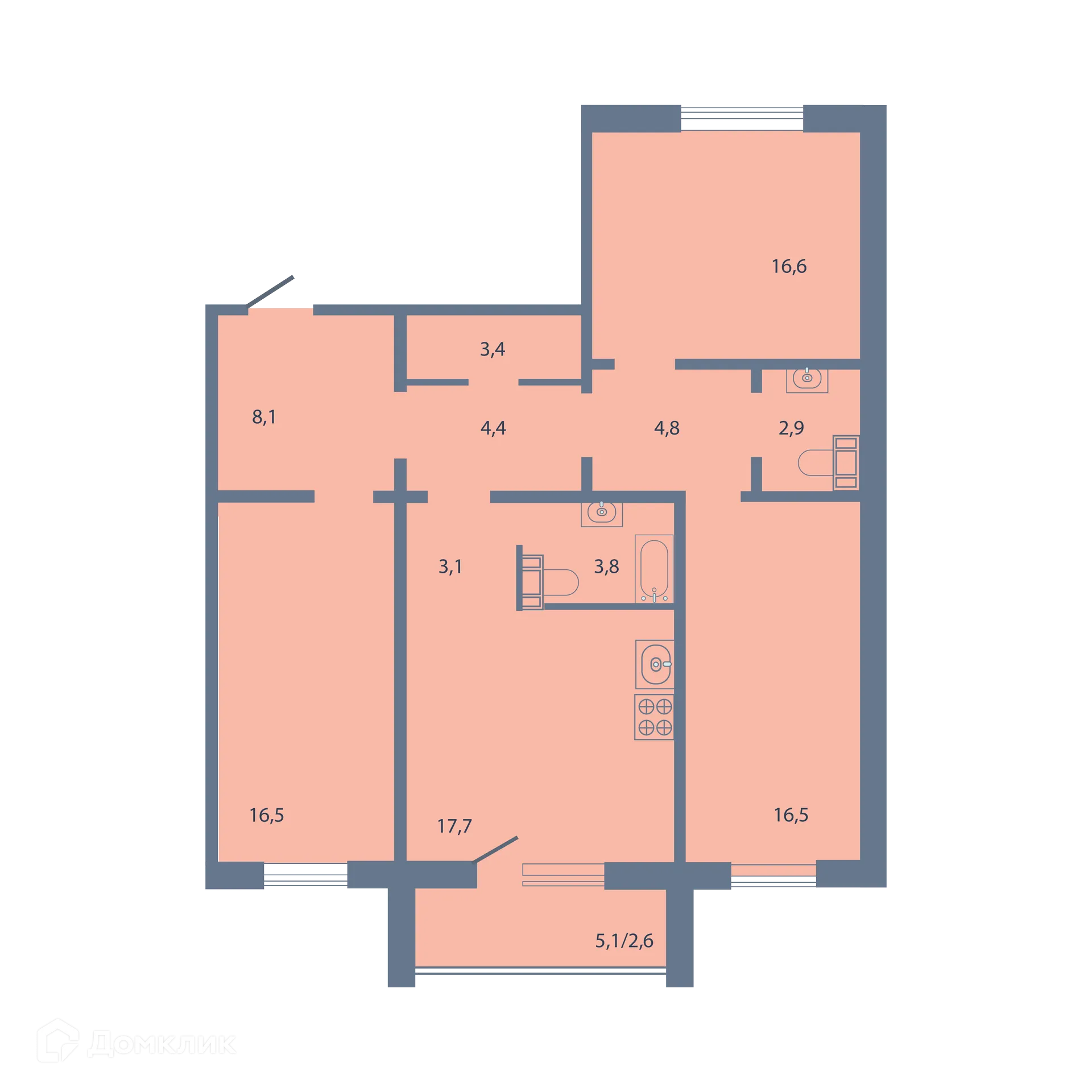 Фото квартиры в ЖК Бульвар-Парк