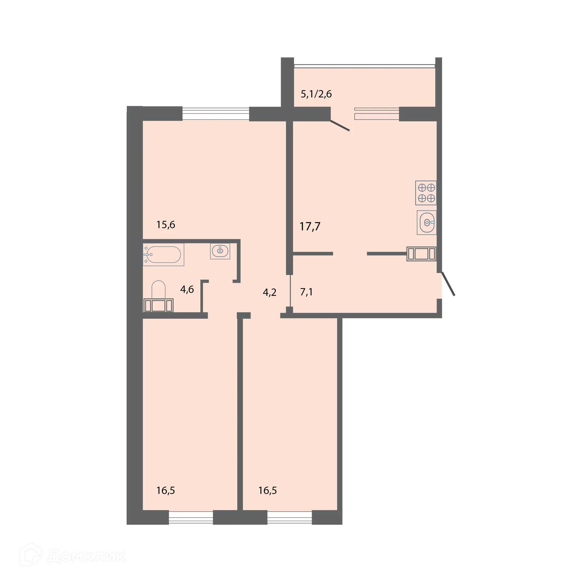 Фото квартиры в ЖК Бульвар-Парк