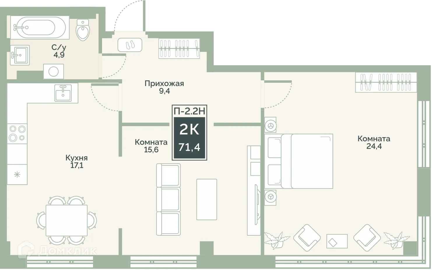 Фото квартиры в ЖК "Районы-Кварталы"