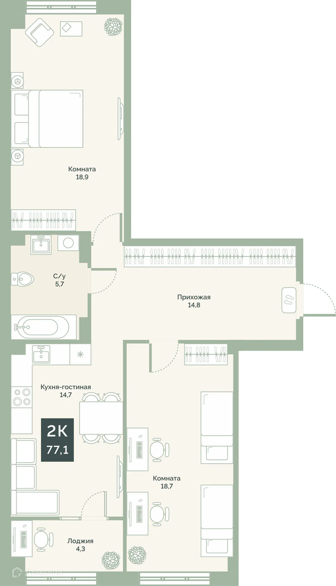 Фото квартиры в ЖК "Районы-Кварталы"