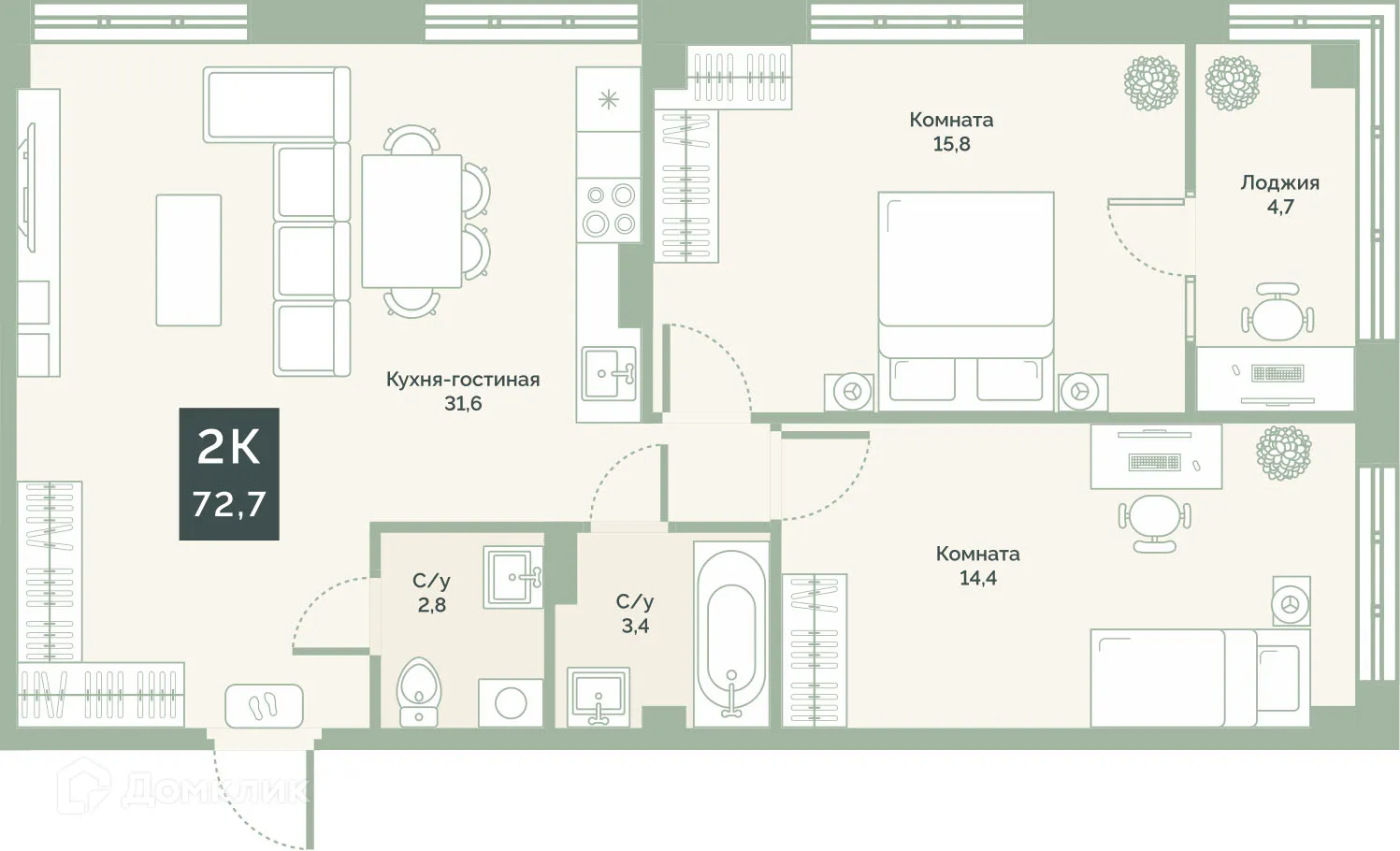 Фото квартиры в ЖК "Районы-Кварталы"