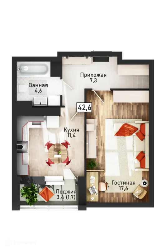 Квартира в ЖК НОВАЯ ВЫСОТА