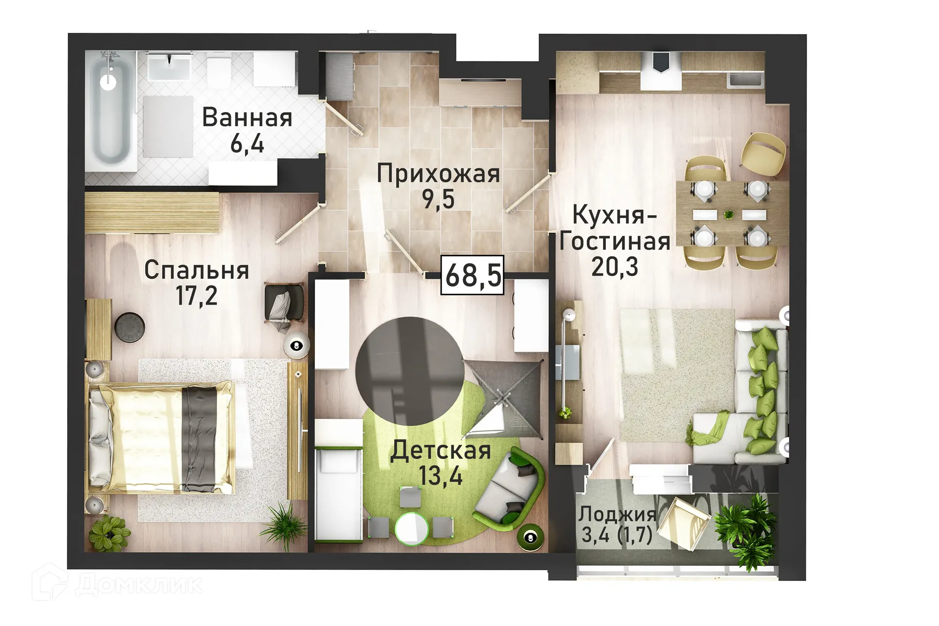 Фото квартиры в ЖК НОВАЯ ВЫСОТА
