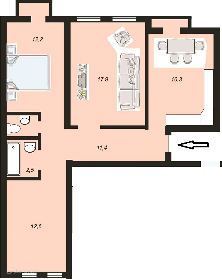 Фото квартиры в ЖК Жилой дом по пер. Станочный