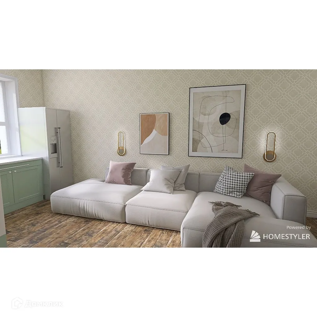 Планировка 2-комнатной квартиры 55.2 м² в ЖК Ростоши Премьер, г. Оренбург — фото 3