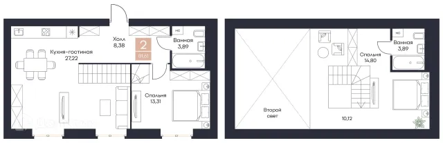 Квартира в Загородная резиденция «Поляна»
