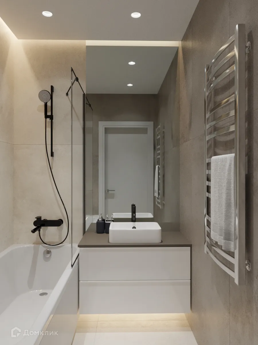 Планировка 3-комнатной квартиры 75.4 м² в ЖК Очаг, г. Иркутск — фото 3