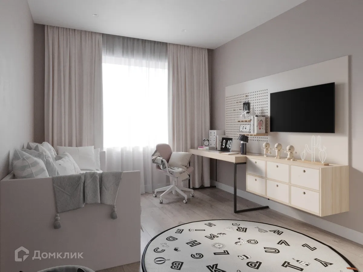 Планировка 3-комнатной квартиры 75.4 м² в ЖК Очаг, г. Иркутск — фото 6