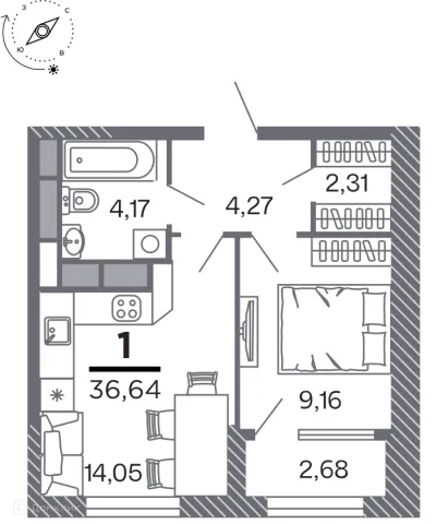 Квартира в Кипарис (Дом на Быстрецкой)