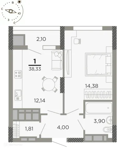 Квартира в ЖК «Мартовский»