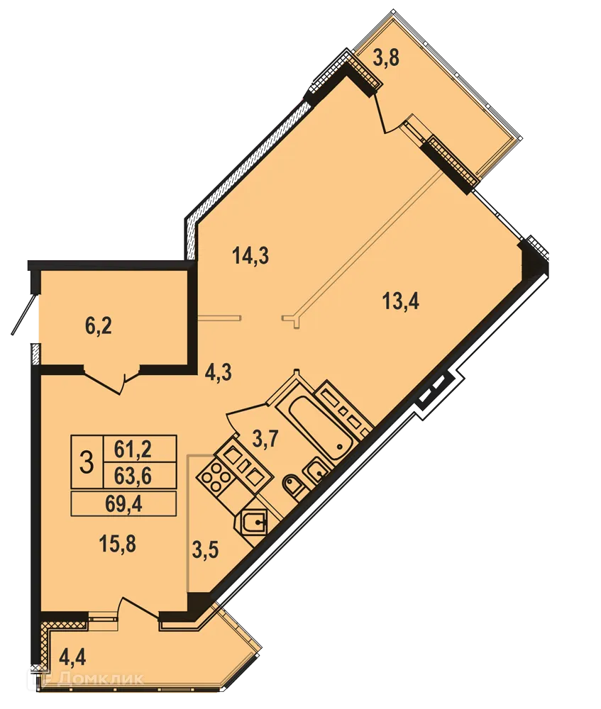 Фото квартиры в ЖК 1 Ленинский квартал