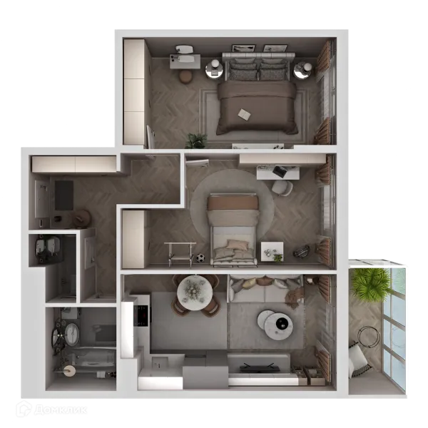 2 комн. в ЖК "Новые горизонты на Пушкина"