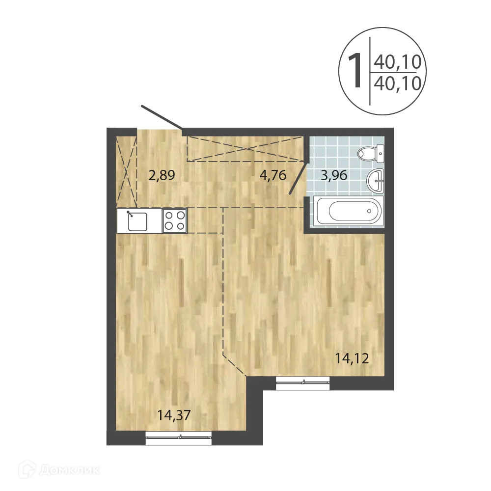 Фото квартиры в ЖК ЛЕРМОНТОВ ПАРК