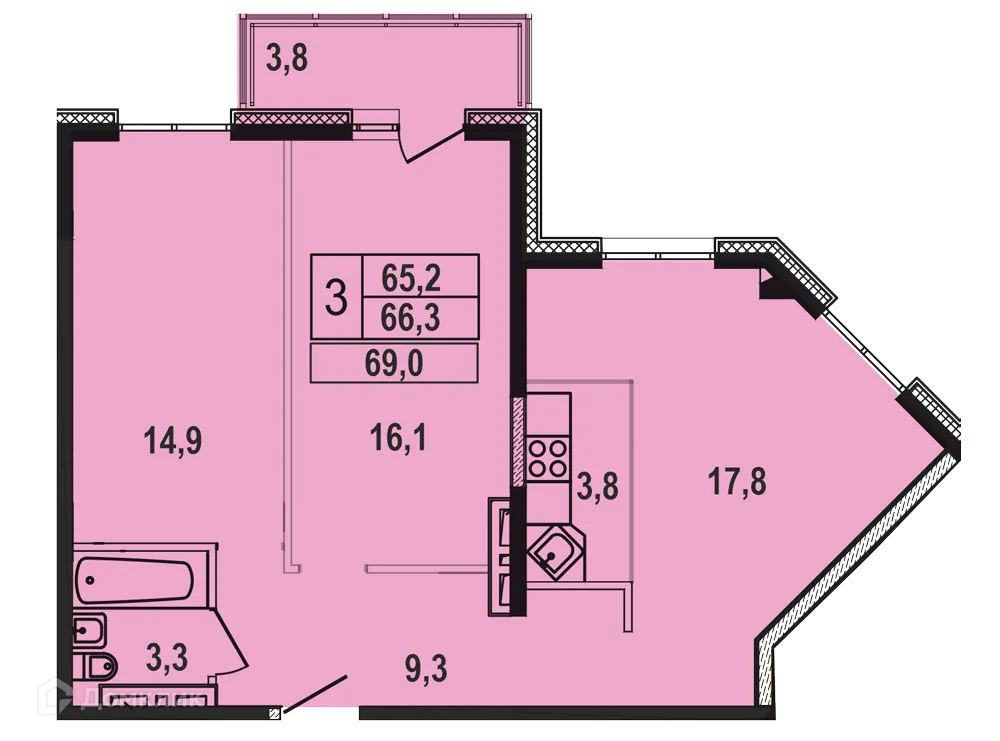 Фото квартиры в ЖК 1 Ленинский квартал