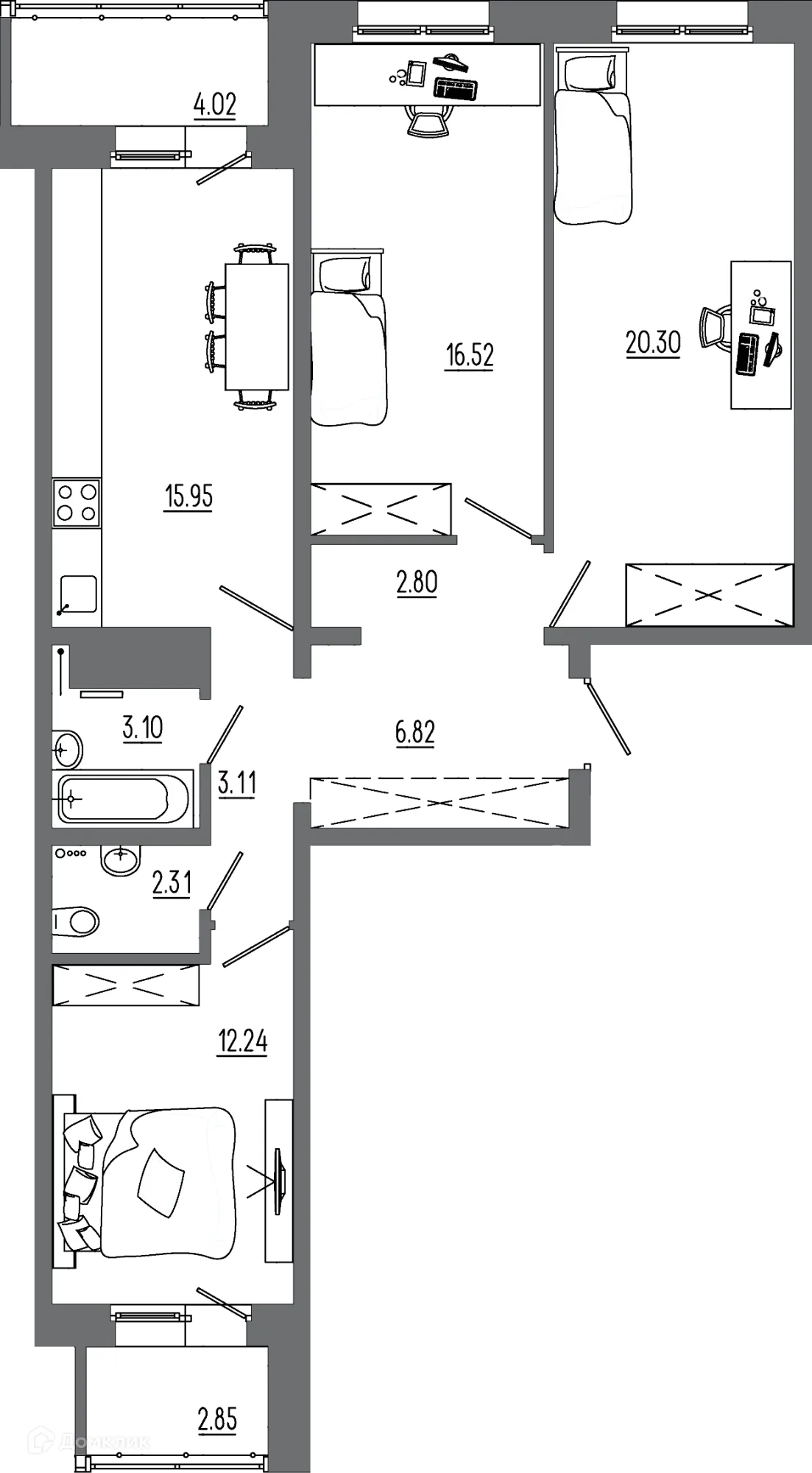 Фото квартиры в ЖК "АвиатоR" (Авиатор)