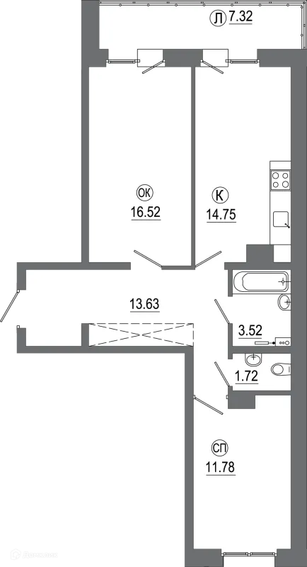 Квартира в ЖК "АвиатоR" (Авиатор)
