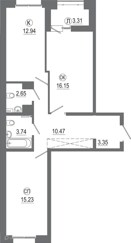 Квартира в ЖК "АвиатоR" (Авиатор)