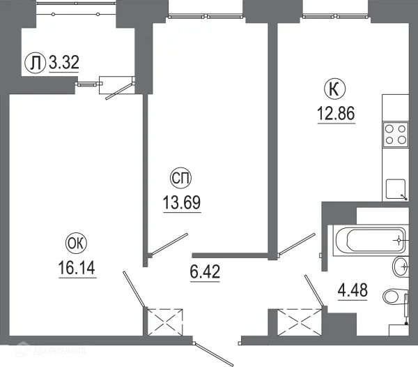 Квартира в ЖК "АвиатоR" (Авиатор)