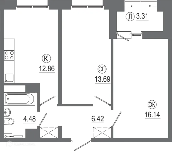 Квартира в ЖК "АвиатоR" (Авиатор)