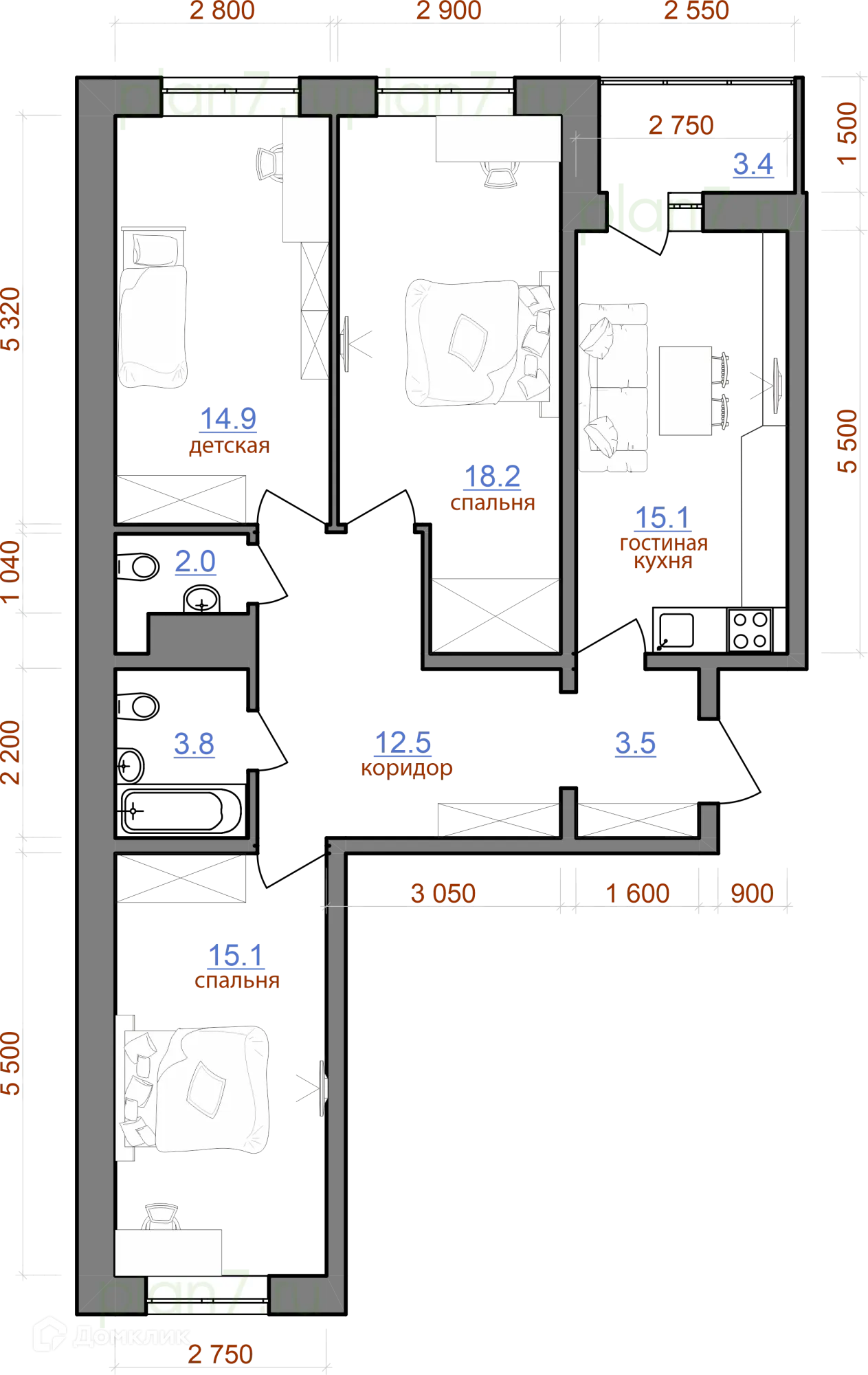 Фото квартиры в ЖК "АвиатоR" (Авиатор)
