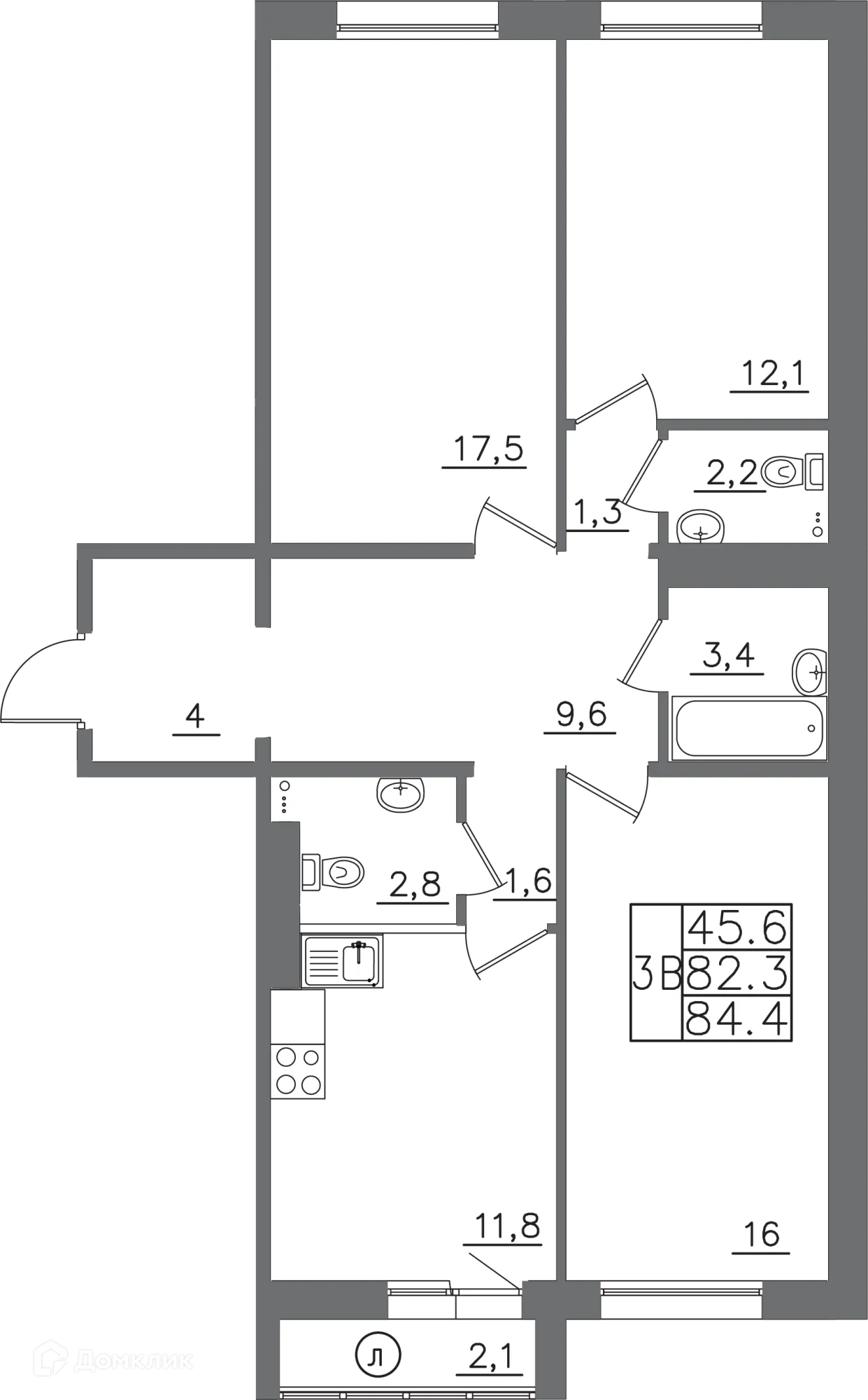 Фото квартиры в ЖК "АвиатоR" (Авиатор)