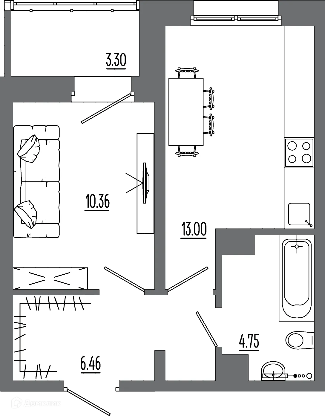 Фото квартиры в ЖК "АвиатоR" (Авиатор)