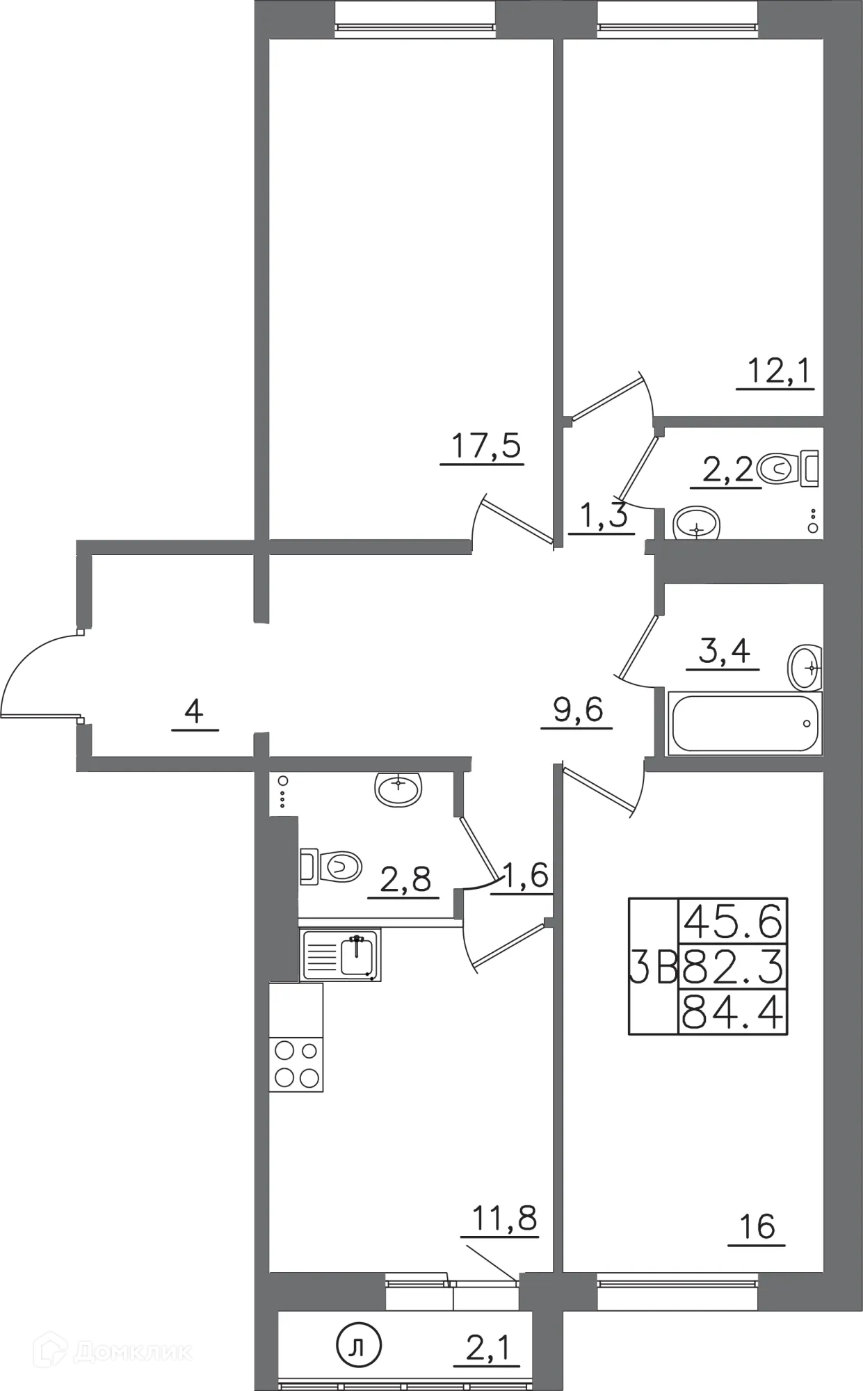 Фото квартиры в ЖК "АвиатоR" (Авиатор)