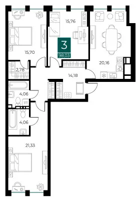 Квартира в АРТ КВАРТАЛЫ