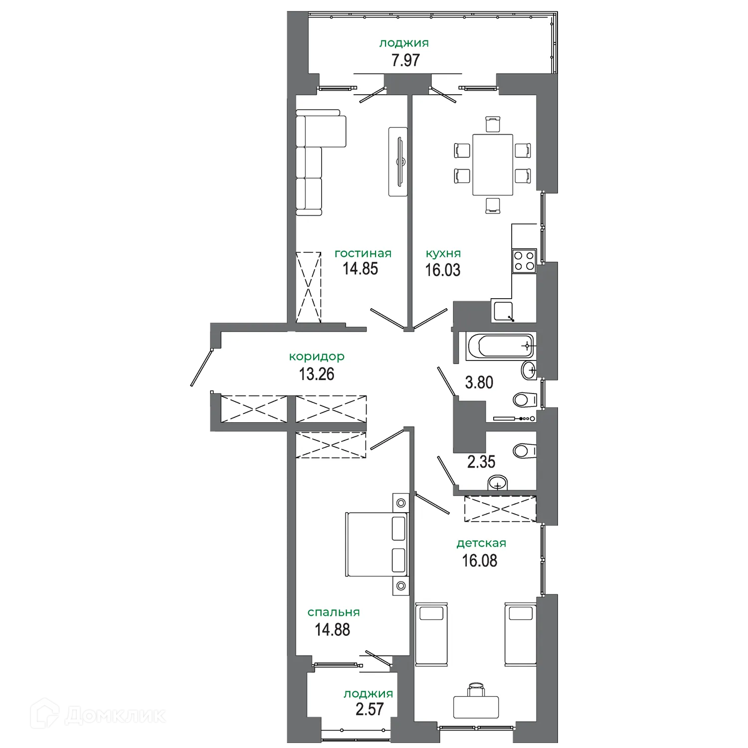 Фото квартиры в ЖК "АвиатоR" (Авиатор)