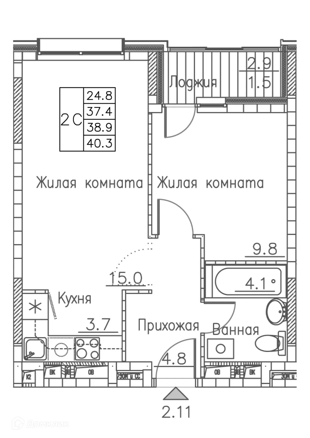 Фото квартиры в ЖК Гринхилс