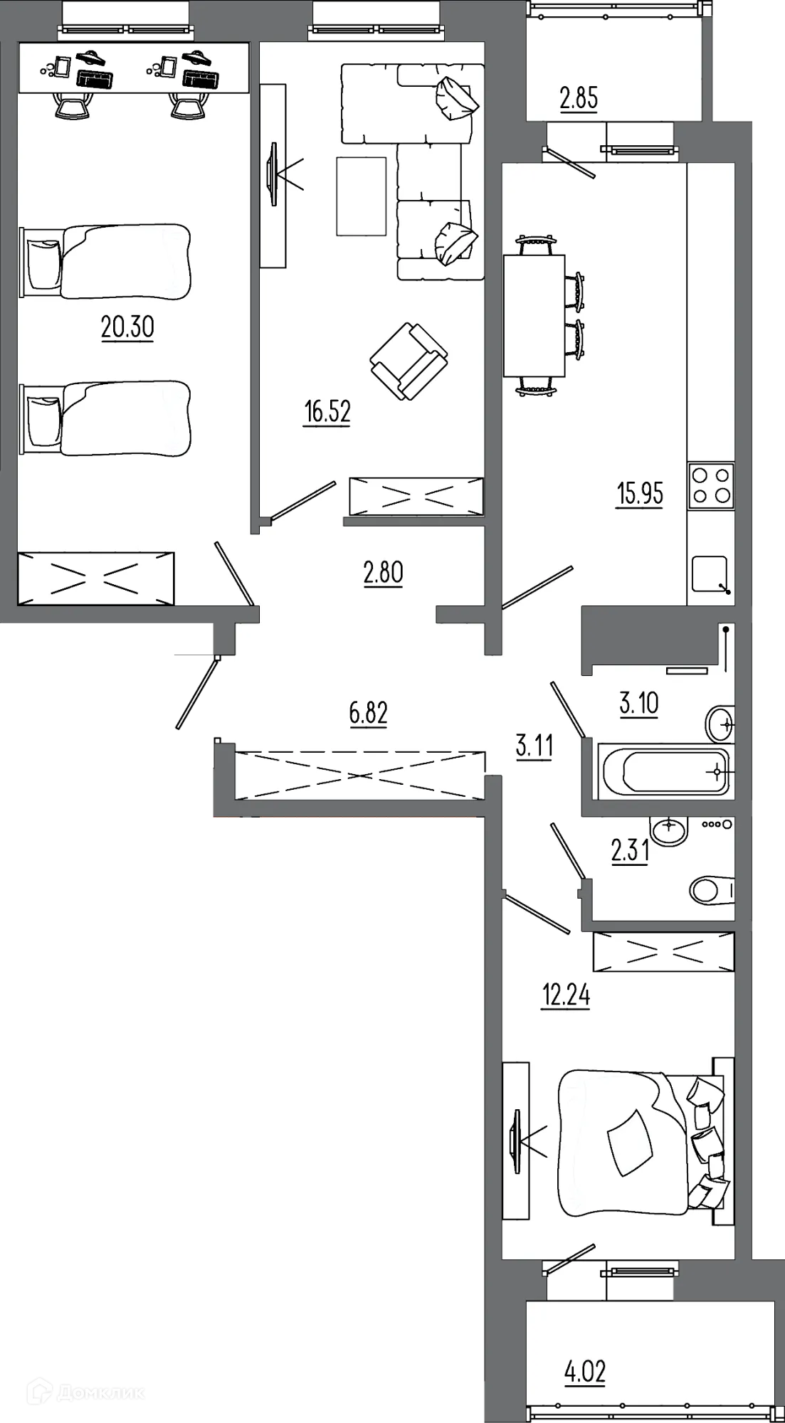 Фото квартиры в ЖК "АвиатоR" (Авиатор)