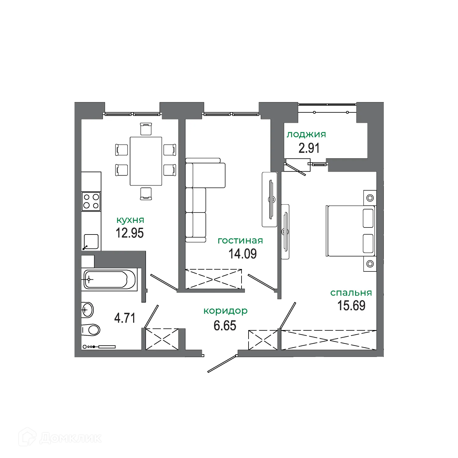 Фото квартиры в ЖК "АвиатоR" (Авиатор)