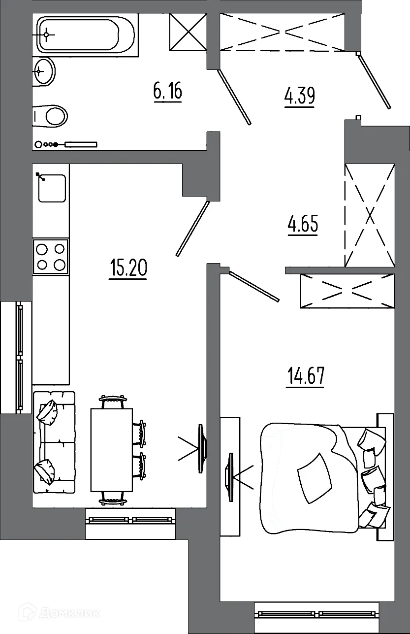 Фото квартиры в ЖК "АвиатоR" (Авиатор)