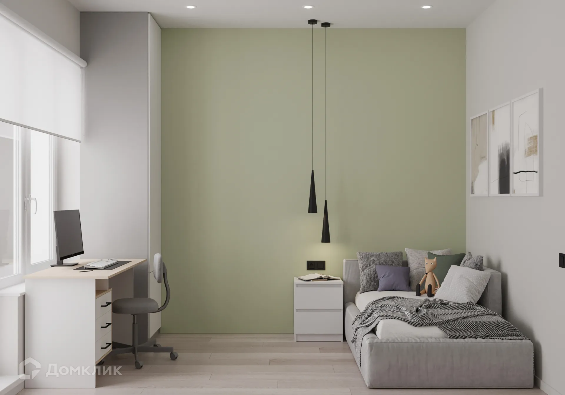 Планировка 3-комнатной квартиры 57.77 м² в ЖК Источник, г. Иркутск — фото 6