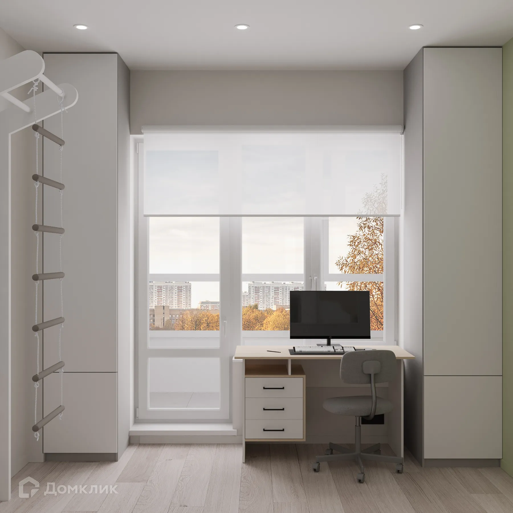 Планировка 3-комнатной квартиры 57.77 м² в ЖК Источник, г. Иркутск — фото 7