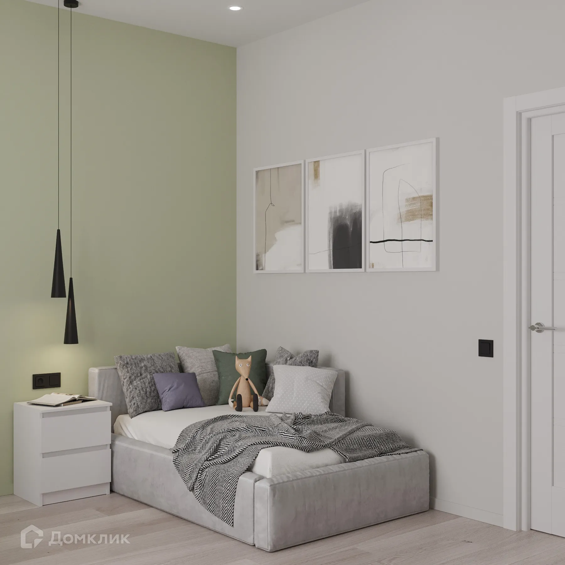 Планировка 3-комнатной квартиры 57.77 м² в ЖК Источник, г. Иркутск — фото 8