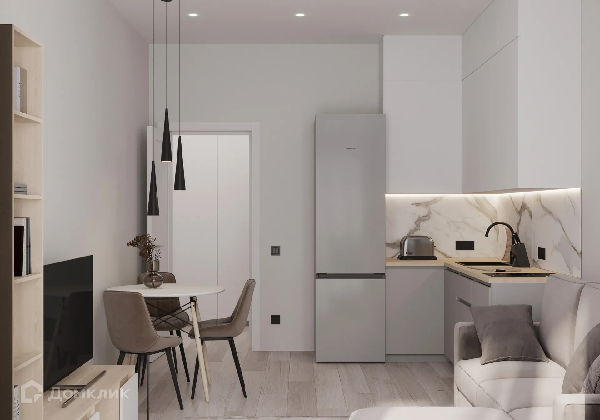 Планировка 2-комнатной квартиры 45.44 м² в ЖК Источник, г. Иркутск — фото 7