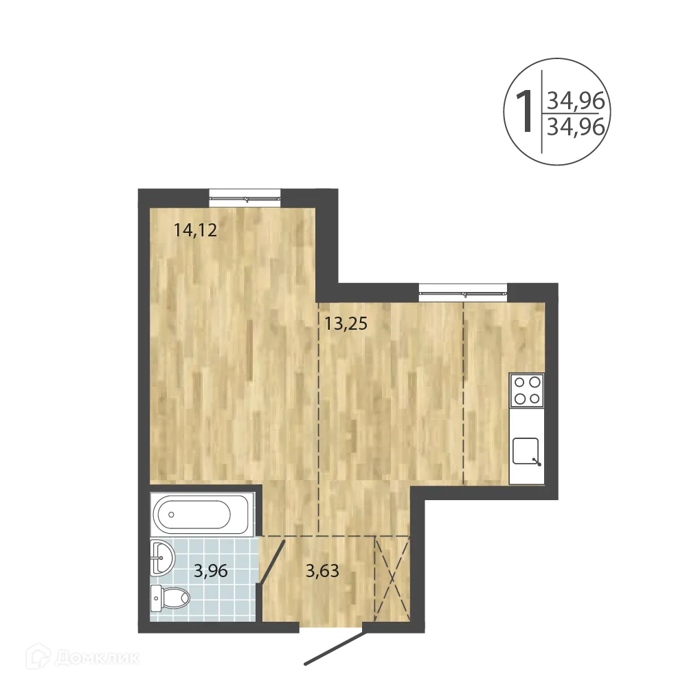 Фото квартиры в ЖК ЛЕРМОНТОВ ПАРК