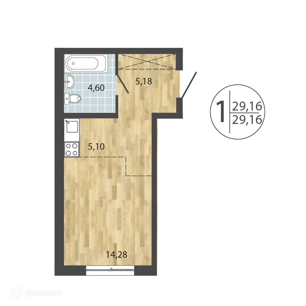 Фото квартиры в ЖК ЛЕРМОНТОВ ПАРК