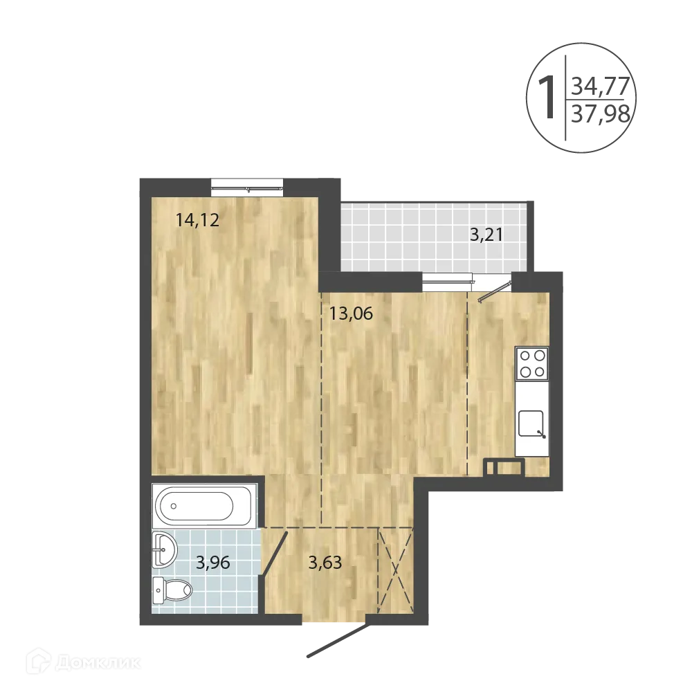 Фото квартиры в ЖК ЛЕРМОНТОВ ПАРК