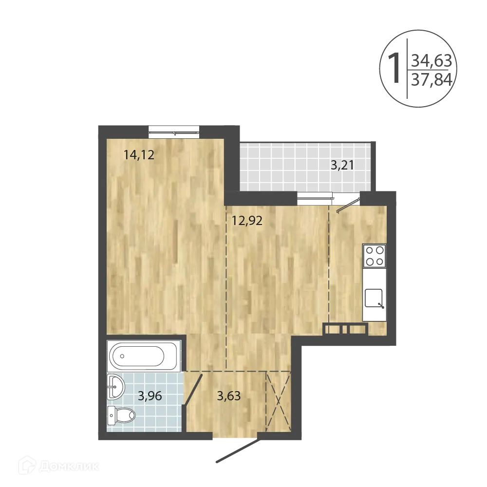 Фото квартиры в ЖК ЛЕРМОНТОВ ПАРК