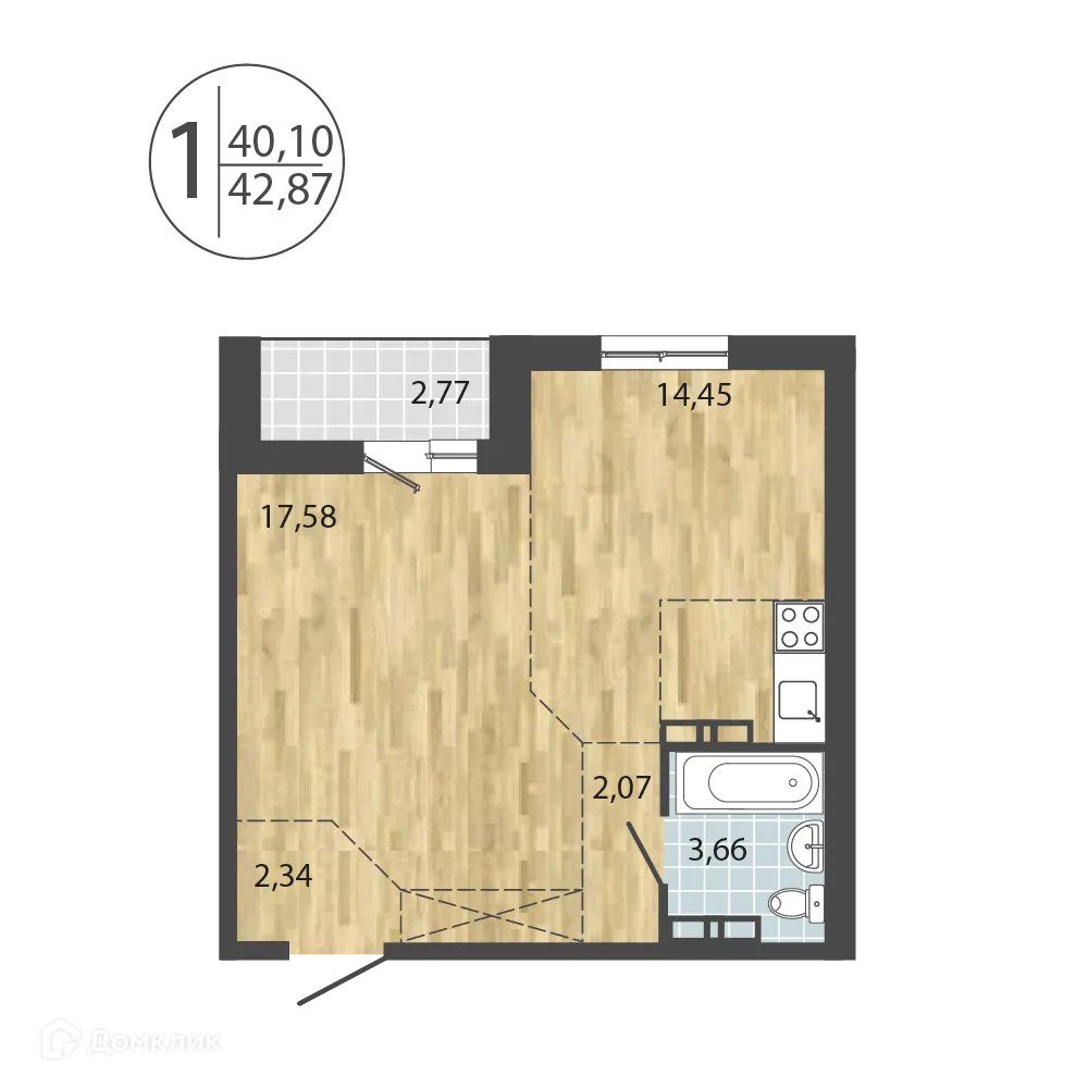 Фото квартиры в ЖК ЛЕРМОНТОВ ПАРК