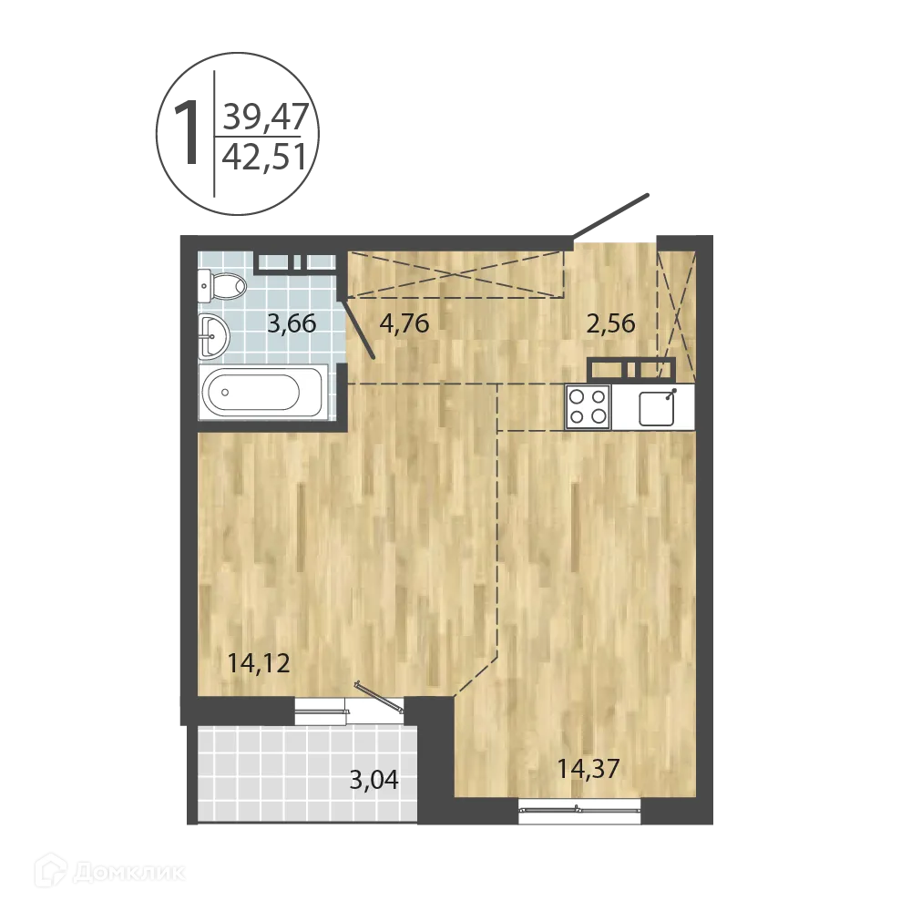 Фото квартиры в ЖК ЛЕРМОНТОВ ПАРК