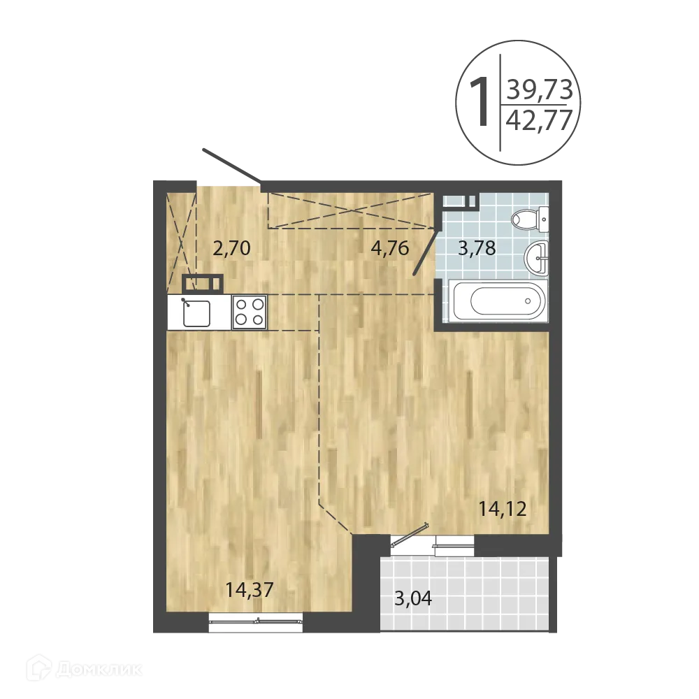 Фото квартиры в ЖК ЛЕРМОНТОВ ПАРК