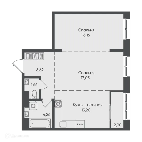 Квартира в ЖК "Новые горизонты на Пушкина"