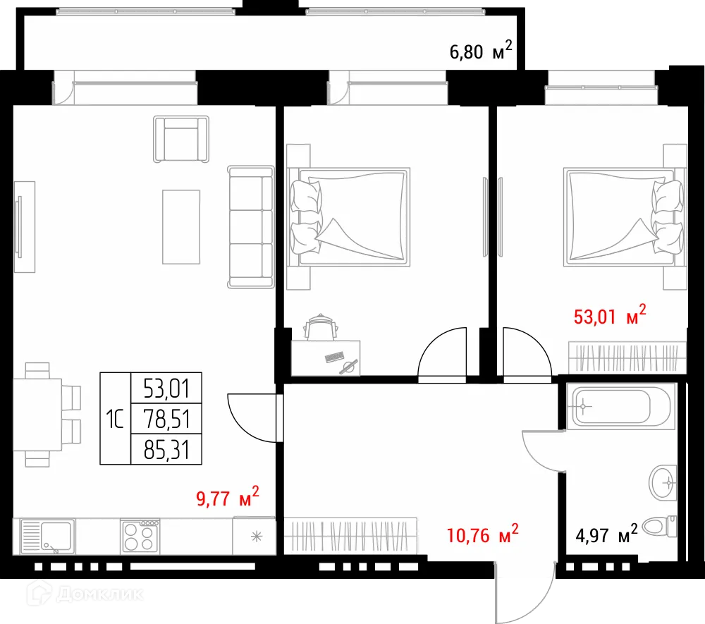 Фото квартиры в ЖК по ул. Эркемена Палкина